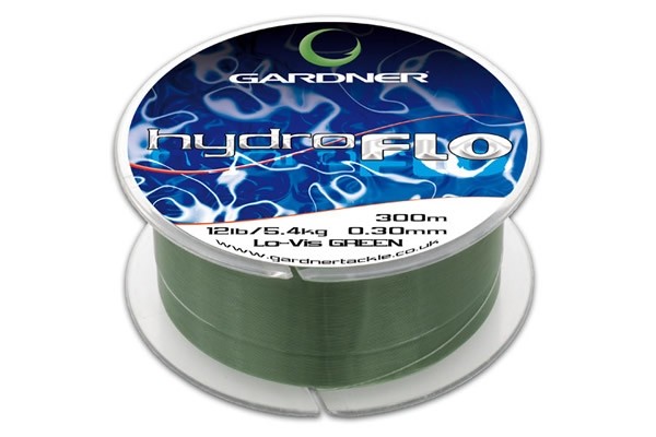 Gardner Hydro Flo Mono Monofilament Line 300m Lo-Viz Clear or Green Fishing 