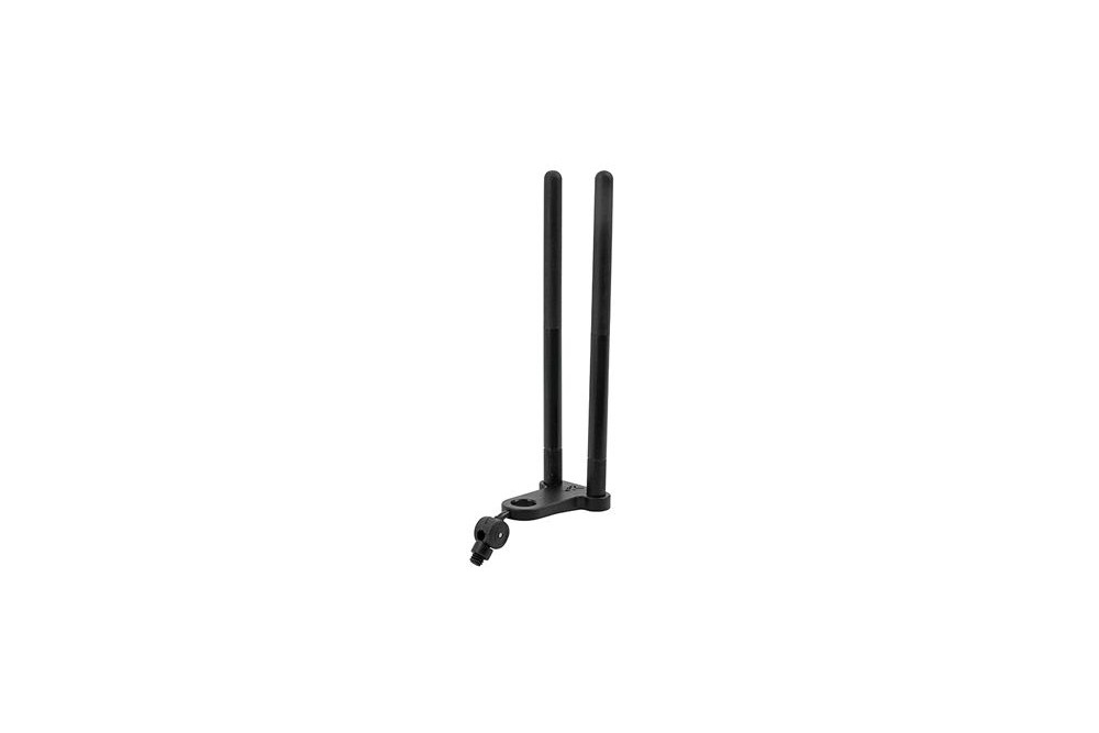 Poignées de porte minimalistes noires avec une serrure étroite noire