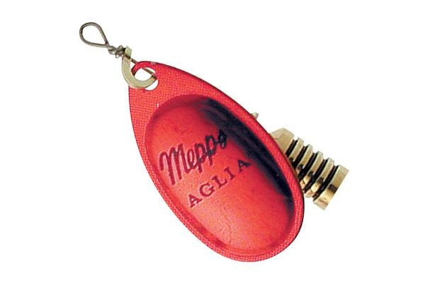 Mepps Aglia Platinum Red Size 4 Lure