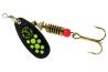 Mepps Comet Black Fury Chartreuse Dot Size 2
