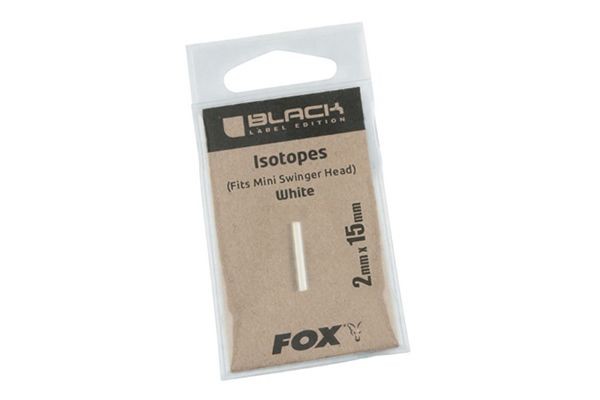 Fox Black Label Isotope 2x15mm White Fits Mini Swinger Carp fishing tackle 
