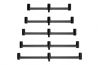 Century Carbon Stealth Slim Fixed 3 Rod Buzz Bars