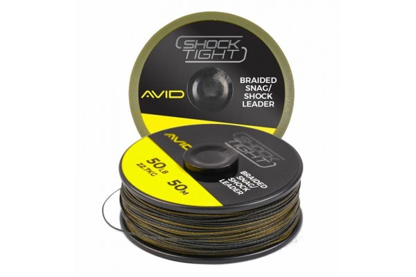 Avid Carp Shock Tight Braided Snag/Shock Leader 50lb 