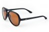 Fortis Aviator Matt Black Polarised Glasses