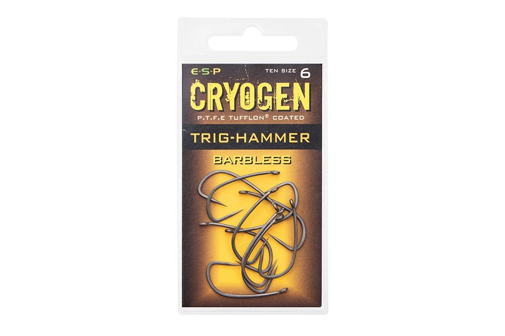ESP Cryogen Trig Hammer Barbed/Barbless Carp Hooks for Fishing - 4