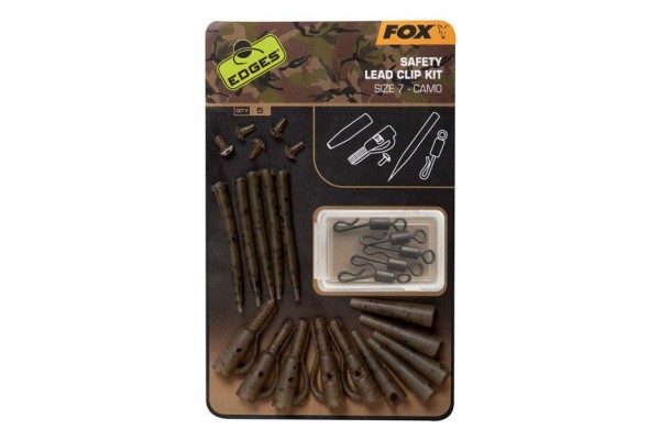 Fox Edges Camo Safety Lead Clip Kit Size 7