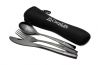 CarpLife Black Etched Stainless Steel Cutlery Set
