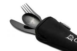 CarpLife Black Etched Stainless Steel Cutlery Set CarpLife Black Etched Stainless Steel Cutlery Set