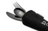 CarpLife Black Etched Stainless Steel Cutlery Set