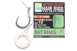 Preston Innovations 4 Inch Method Hair Rig Bait Band Size 12 *Special Offer*