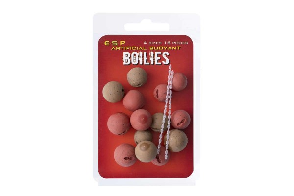 ESP Artificial Buoyant Boilies - Brown and Red Fishmeal