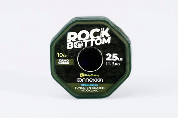 RidgeMonkey Connexion Rock Bottom Tungsten Coated Hooklink 25lb