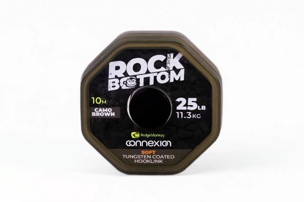 RidgeMonkey Connexion Rock Bottom Tungsten Coated Hooklink 25lb