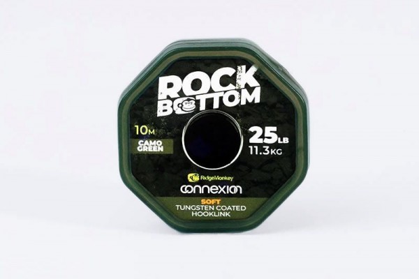 RidgeMonkey Connexion Rock Bottom Tungsten Coated Hooklink 25lb