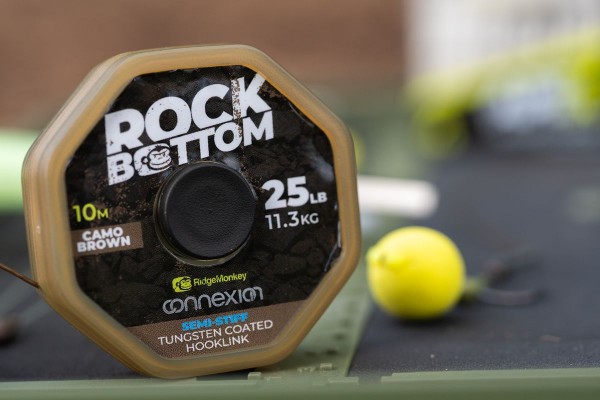 RidgeMonkey Connexion Rock Bottom Tungsten Coated Hooklink 25lb