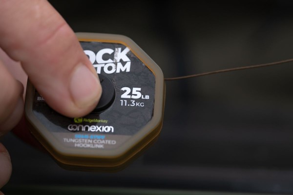 RidgeMonkey Connexion Rock Bottom Tungsten Coated Hooklink 25lb