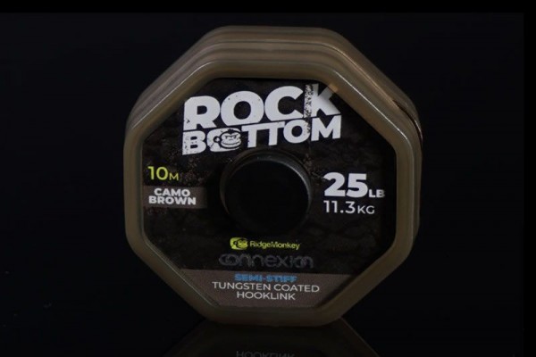 RidgeMonkey Connexion Rock Bottom Tungsten Coated Hooklink 25lb