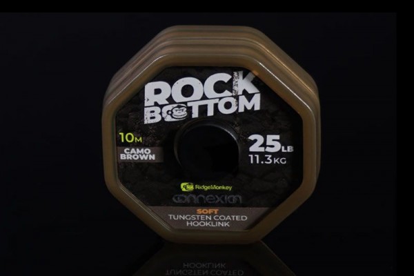 RidgeMonkey Connexion Rock Bottom Tungsten Coated Hooklink 25lb