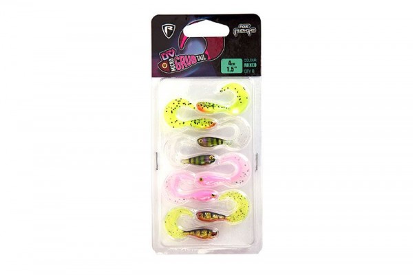 Fox Rage Micro Grub Tail 4cm Ultra UV Mixed Colour Pack
