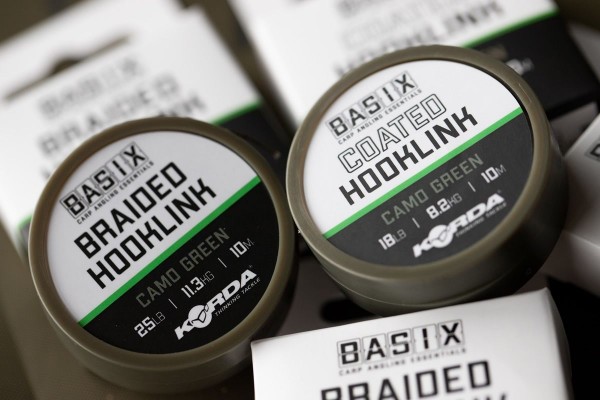 Korda Basix Coated Hooklink - Braided hooklinks for carp rigs