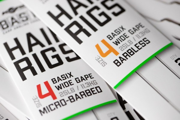 Korda Basix Barbless Hair Rigs Wide Gape