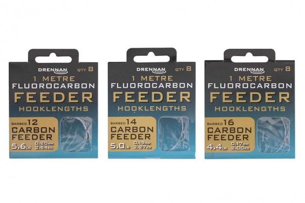Drennan Fluorocarbon Feeder Rigs - Carbon Feeder 1m