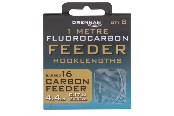 Drennan Fluorocarbon Feeder Rigs - Carbon Feeder 1m