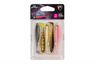 Fox Rage Ultra UV Slick Shad Mixed Colours 7cm 5 Pack