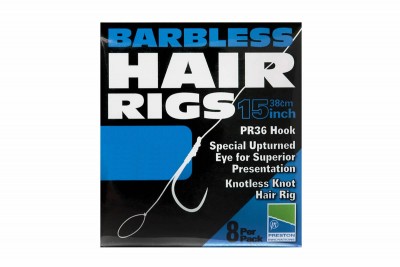 Preston Innovations Barbless Hair Rigs - 15 inch Size 18 - 6lb HALF PRICE