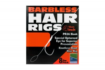 Preston Innovations Barbless Hair Rigs - 4 inch Size 18 to 6lb HALF PRICE