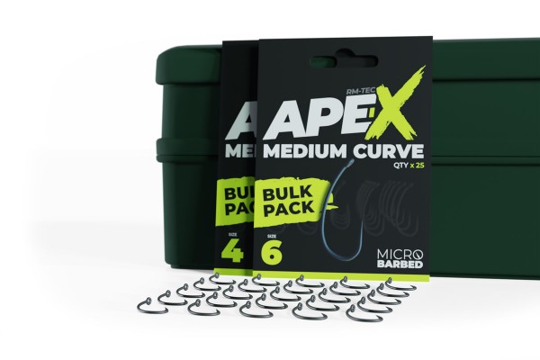 RidgeMonkey Ape-X Medium Curve Hooks - Bulk Pack