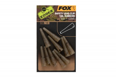 Fox Edges Camo Safety Lead Clip Tail Rubbers Size 7