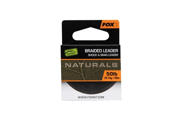 Fox Edges Naturals Braided Leader 20m