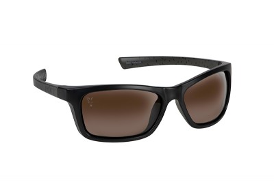 Fox Collection Wraps Green/Black Sunglasses - Brown Lens