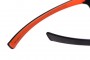 Fox Collection Wraps Black/Orange Sunglasses - Grey Lens