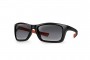 Fox Collection Wraps Black/Orange Sunglasses - Grey Lens