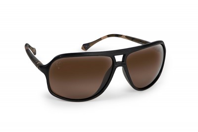 Fox AV8 Black & Camo Sunglasses - Brown Lens