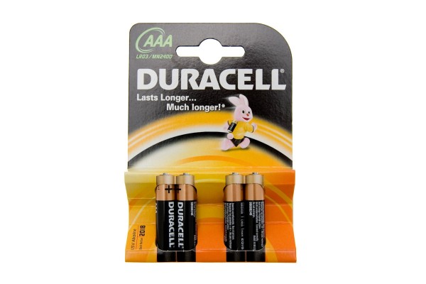 Duracell batteries AAA 4 pack