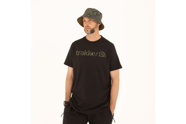 Trakker CR Logo T-Shirt Black Camo