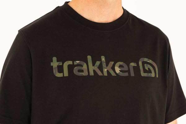 Trakker CR Logo T-Shirt Black Camo