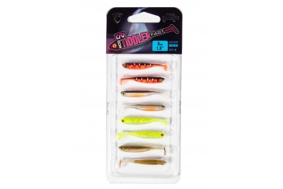 Fox Rage Micro Tiddler Fast Mixed Colour Lure Pack 5cm x 8pcs