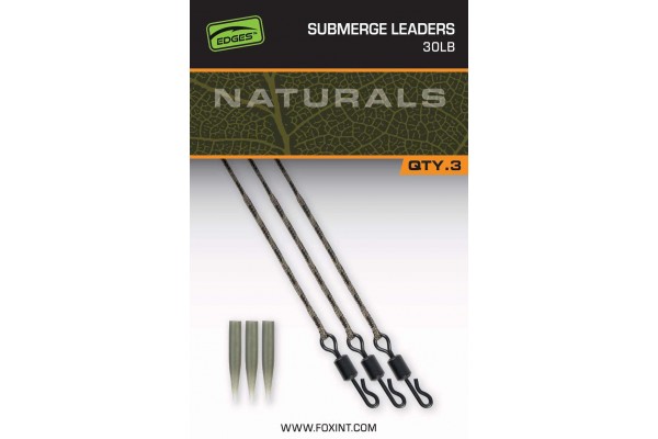 Fox Edges Naturals Submerge Kwik Change Leaders 30lb