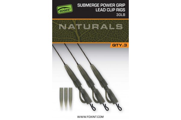 Fox Edges Naturals Submerge Leader Lead Clip Kwik Change 30lb