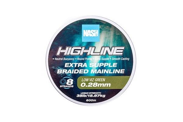 Nash Highline Extra Supple Braid 600m CLEARANCE