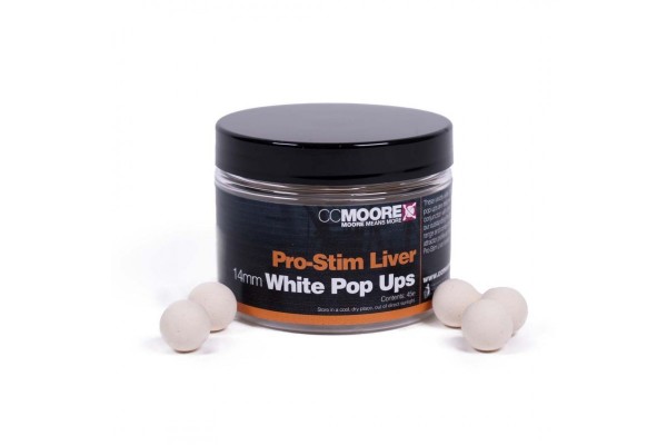 CC Moore Pro Stim Liver White Pop Ups 14mm