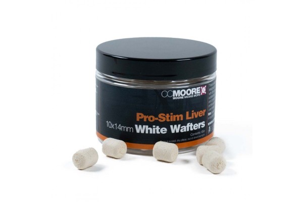 CC Moore Pro Stim Liver White Dumbell Wafters 10x14mm