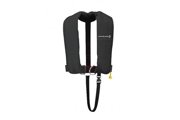 Maindeck Auto Life Jacket With Crutch Strap BLACK