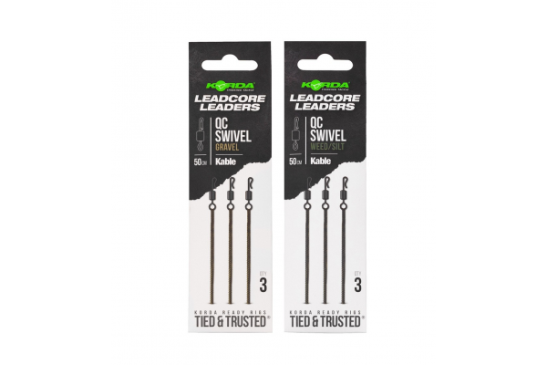 Korda Kable Leadcore Leader QC Swivel 50cm