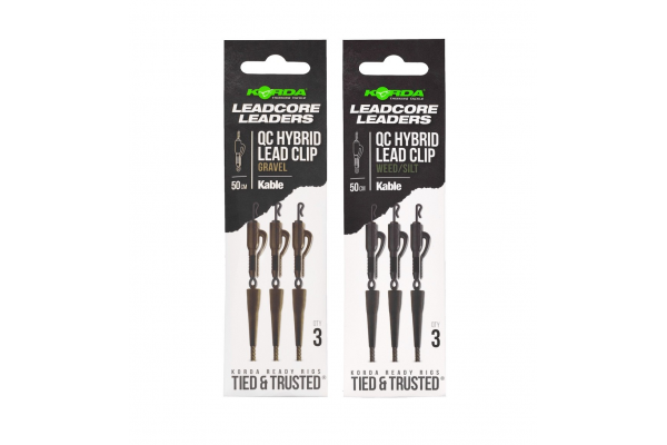 Korda Kable Leadcore Leader Hybrid Clip QC Swivel 50cm