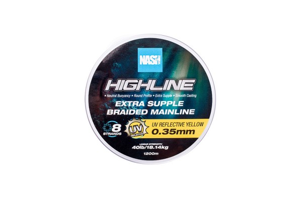 Nash Highline Extra Supple Braid UV Yellow 600m
